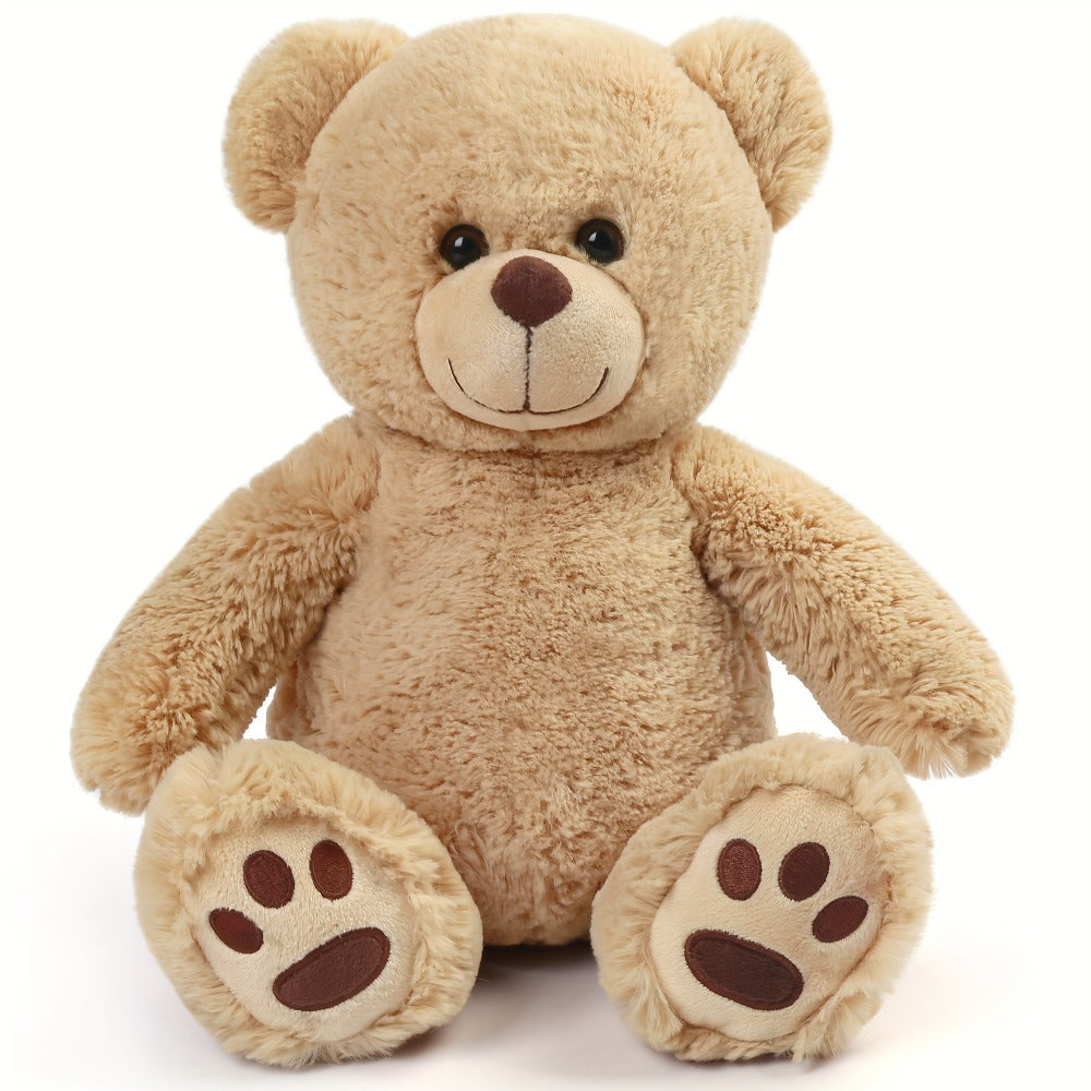 Plush Toy – Soft Brown Teddy Bear in 10-Inch or 12-Inch Sizes with Classic Paw-Pad Details