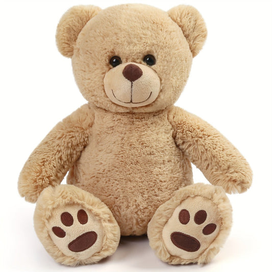 Plush Toy – Soft Brown Teddy Bear in 10-Inch or 12-Inch Sizes with Classic Paw-Pad Details