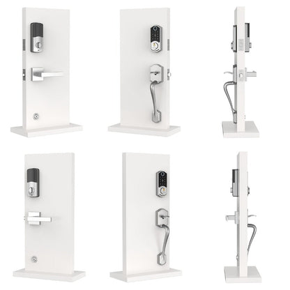 Smart Door Lock SMONET Fingerprint Keypad Bluetooth Deadbolt Handle Set in Bronze Black or Silver