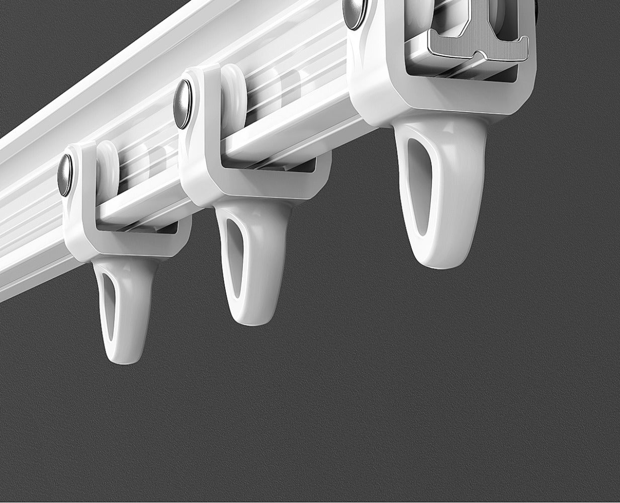 Flexible Curtain Rail Track – Bendable PVC Ceiling Mount Curtain Rod for Bay Window, Bathroom & Home Decor, Trim-to-Fit Monorail Curtain Track System