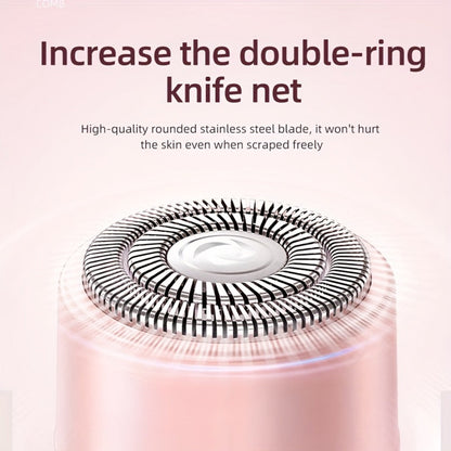 Electric Epilator for Women Double Head USB Rechargeable Painless Hair Removal Shaver Bikini Trimmer Body Private Area Grooming Device