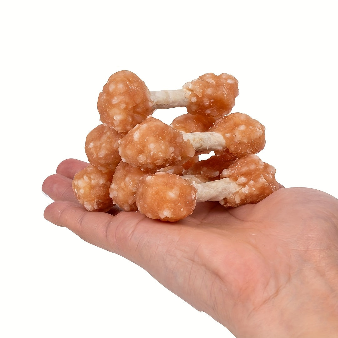 Dog Treats Chicken and Rice Dumbbell-Shaped Bites with Multipack and Two Flavor-Label Options