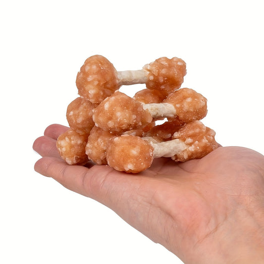 Dog Treats Chicken and Rice Dumbbell-Shaped Bites with Multipack and Two Flavor-Label Options