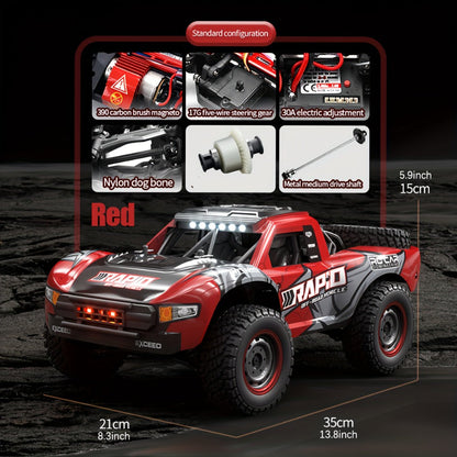 Remote Control Car, RAPTO 1:14 Scale 4WD Off-Road Truck with Carbon-Brush or Brushless Motor Variants and 2.4GHz Control