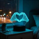 Heart Hand Love Black Base