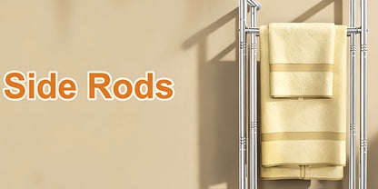 Portable Clothes Rack with Wheels – Heavy Duty Double Rod Garment Rack with Shelves & Hooks | Metal Rolling Clothing Rack for Hanging Clothes | Multi-Functional Closet Rack for Bedroom & Laundry Room