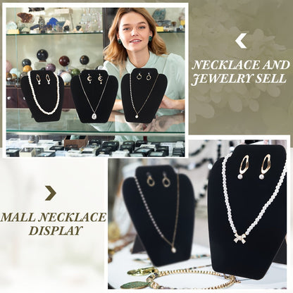 24-Piece Jewelry Display Easel Set with Black Velvet-Labeled Panels, Graduated Sizes and Folding Supports