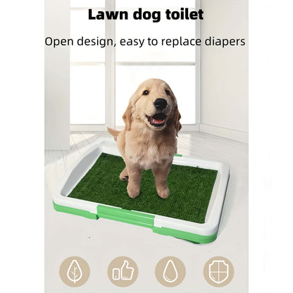 Artificial Grass Dog Potty Training Mat with Tray – Non-Slip Splash-Proof Indoor Puppy Toilet, Odor-Free 3-Layer Design, 18x12 Inch for Home & Travel