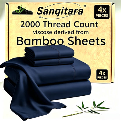 Bamboo-Blend-Style Fitted Sheet in Seven Colors and Twin, Full, Queen or King Checkout Sizes