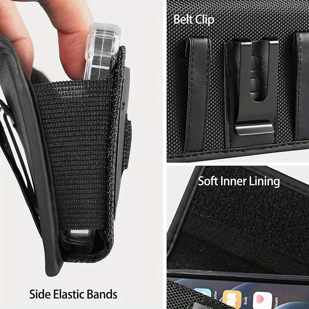 Phone Case Rotating Belt Clip Holster with Card Slot and Snap Closure for iPhone 16E and iPhone 17 Series