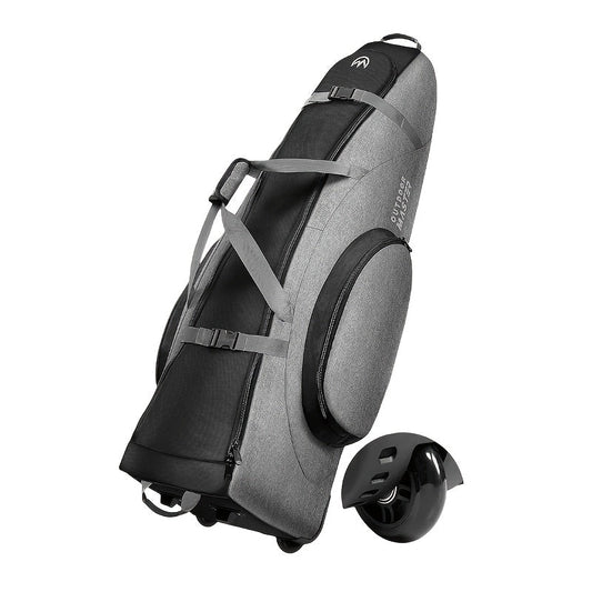 Golf Travel Bag with Reinforced Inline Wheels - 900D Heavy-Duty Oxford Padded Golf Club Travel Case with Shoes & Accessories Compartment, Foldable Airline-Approved Golf Bag for Men, 49.2 Inch