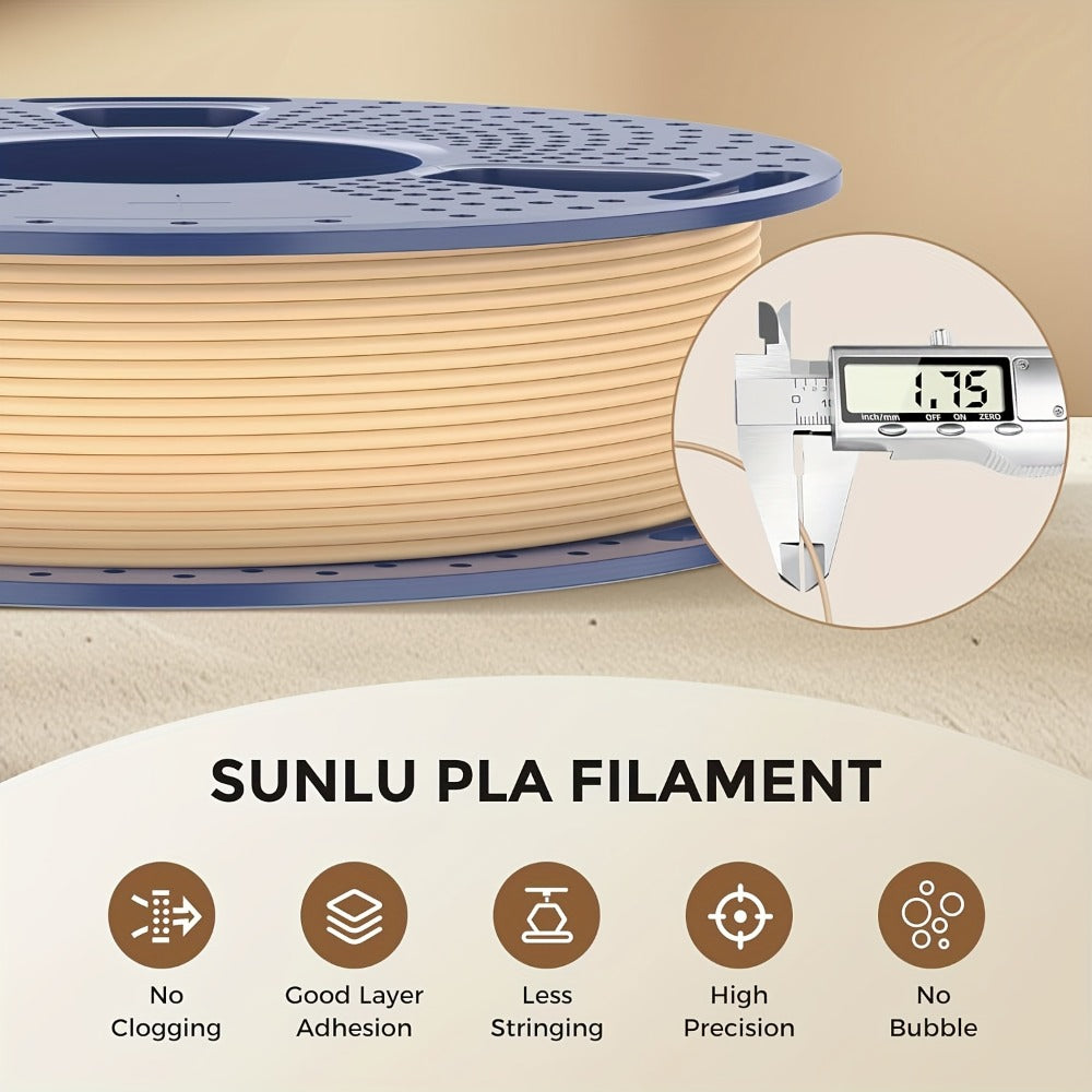 3D Printer Filament SUNLU Wood PLA 1.75mm Four-Roll Bundle with 250g Walnut, Logs, Cherry and Maple Spools