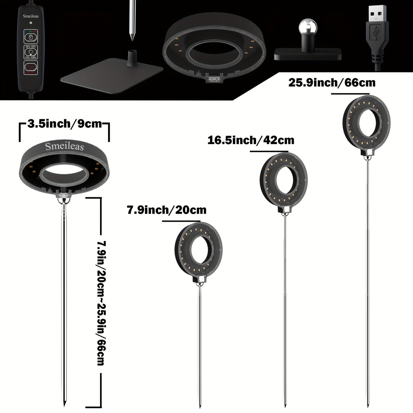 Magnetic Full-Spectrum Grow Light with 360-Degree Adjustable Head, Timer and Two- or Six-Piece Options