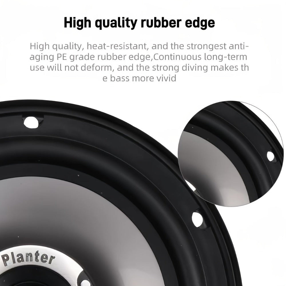 6.5 Inch 400W Car Coaxial Speakers HiFi Full Range – Rubber Edge, Strong Magnet, Universal Fit for Ford Chevy Toyota Honda, 2-Pack or 4-Pack Door Speakers