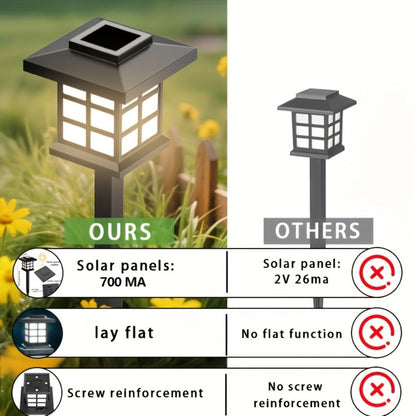 Solar Garden Lights Pathway Stakes in 6/12/24-Piece Sets with Warm, Cool or Multicolor Options