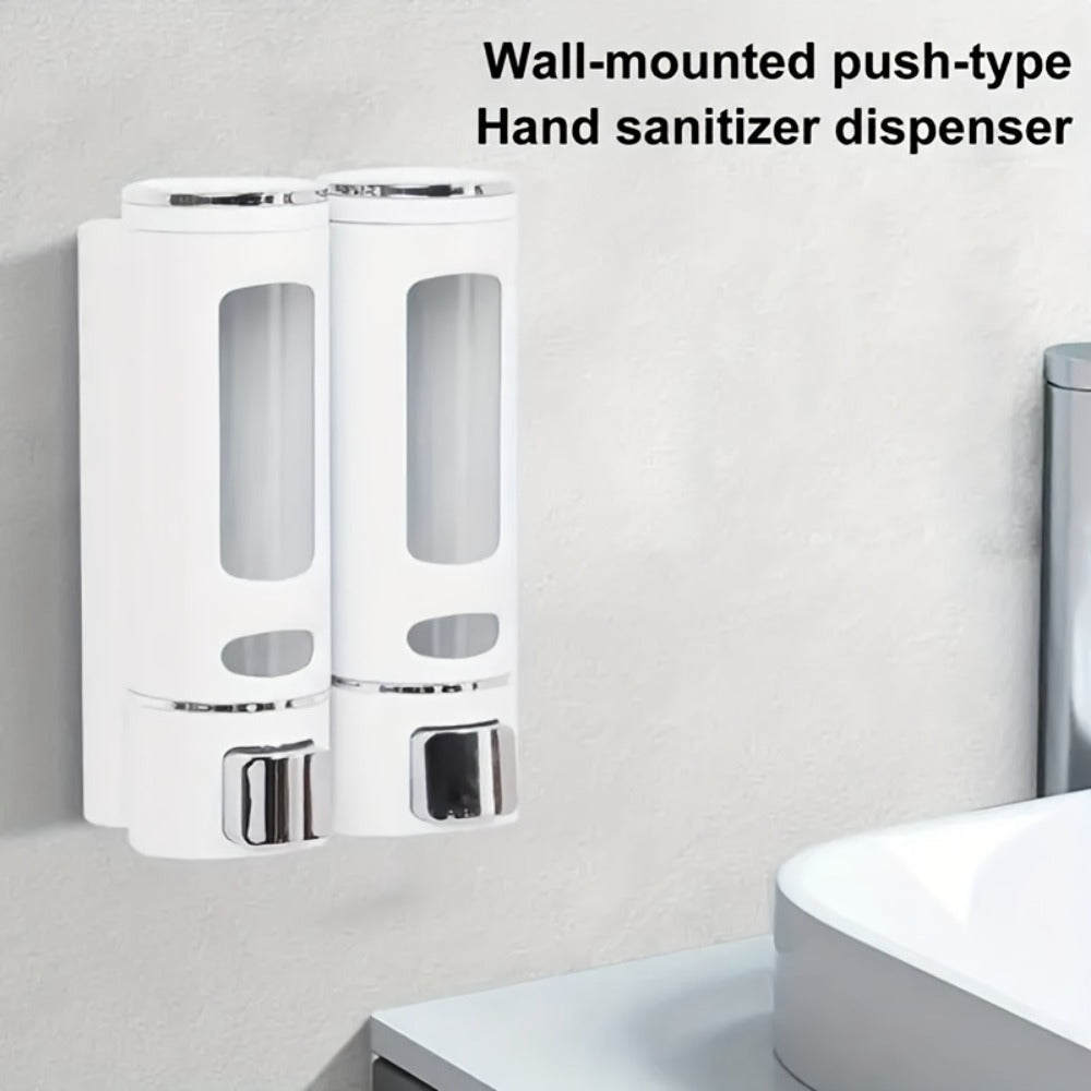 Wall-Mounted Soap Dispenser with 53 oz 1500 ml Source Capacity and Black, White or Golden Finish