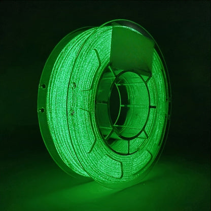 Glow in the Dark PLA Filament 1.75mm 200g UV Reactive Soft Flexible High Precision ±0.02mm Green Blue Luminescent Spool Compatible with Most FDM 3D Printers Creality Bambu Prusa