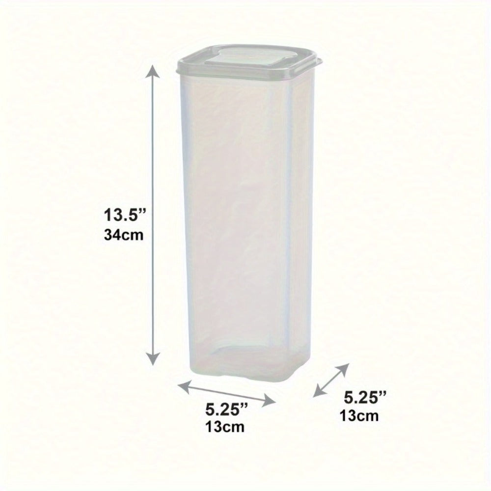 Food Storage Container Bread Box with Clear Rectangular Body, Flip-Top Lid and Red or Black Selection