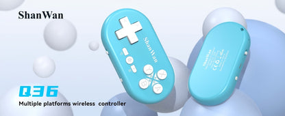 Mini Keychain Gaming Controller Bluetooth Mobile iOS Android - Gyroscope Axis Turbo Dual Vibration Wake Function 180mAh 5-Hour Battery Portable Pocket Gamepad