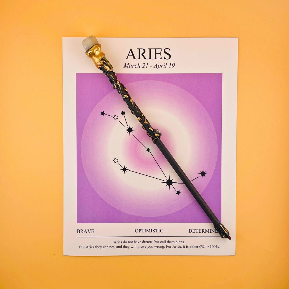 Costume Accessories Zodiac Crystal Wand with Gift Box and Twelve Astrological Sign Options for Dress-Up