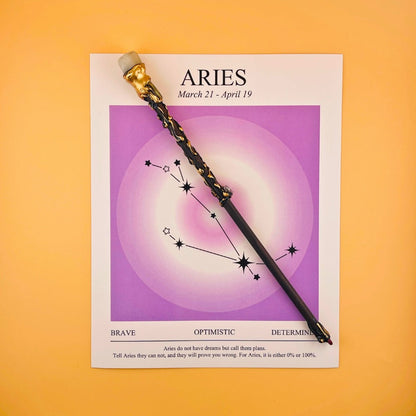Costume Accessories Zodiac Crystal Wand with Gift Box and Twelve Astrological Sign Options for Dress-Up