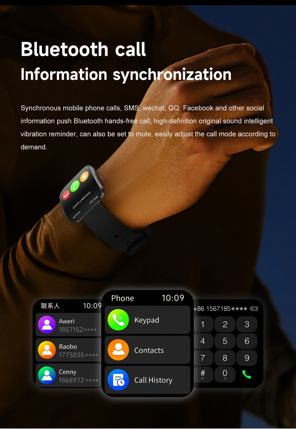 Curved Screen Smartwatch 1.85 Inch Full Touch Calling Messaging Music Camera Control Fitness Tracker Heart Rate Sleep Multiple Sport Modes Android iPhone Compatible Women Men Outdoor Lighting Version Black Pink