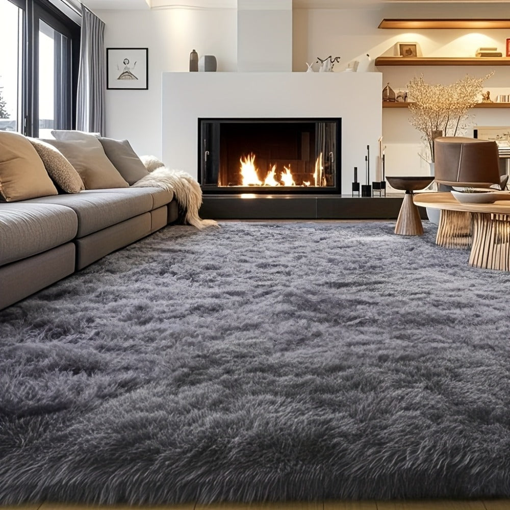 Area Rug 8x10 Fluffy Shag with 1.8-Inch Plush Pile and Nine Colors for Bedroom or Living Room