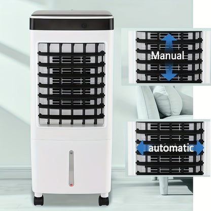 Portable Air Conditioner Evaporative Air Cooler with Remote, 40Hrs Cooling, 2.6 Gal Tank, 3 Speeds, Windowless AC Unit for Room, Personal Space Cooler Fast Cooling