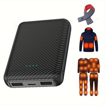 Power Bank 20000mAh 5V/3A for Heated Clothing with USB-C Input/Output, Single or Two-Pack Sets