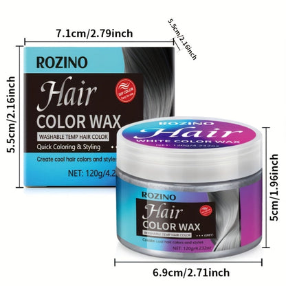 120 g Gray Temporary Hair Color Wax with Styling Hold and Fruity Oceanic Scent for Daily Use