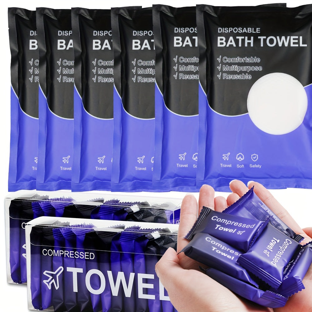 Individually Wrapped Compressed Towel Pack with 28-Piece or 28-Piece Plus 6-Strip Checkout Options