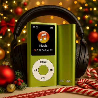 Portable MP3 MP4 Player with 128GB Expandable Storage, Lossless Audio FLAC MP3 WMA APE, Video Playback, E-Book Reader, LCD Screen, Alloy Body, Ideal for Music Travel Offline Listening