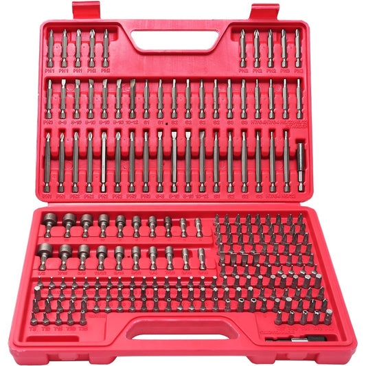 208-Piece Screwdriver Bit Set Impact Driver Kit - S2 Steel Torx Phillips Square Hex Nut Driver with Toolbox for Drill Power Tool DIY Auto Repair