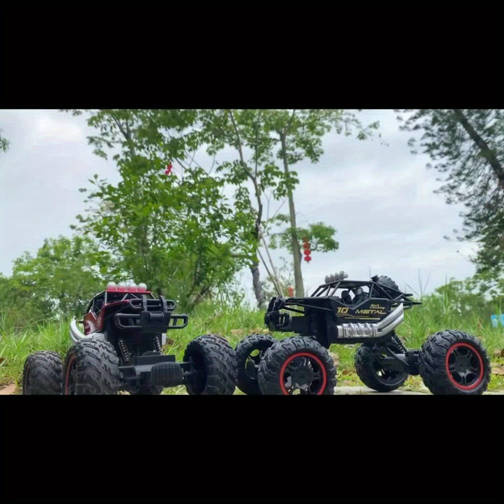 Remote Control Car, 4WD Off-Road Truck with 2.4GHz Control, USB Rechargeable Battery and Black or Red Color Options