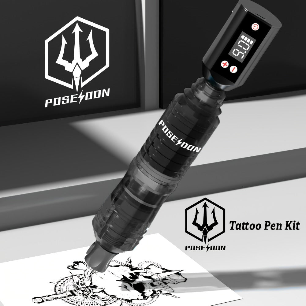 Tattoo Pen Kit Wireless Battery Tattoo Gun with LCD Screen, 1500mAh Cordless Rotary Tattoo Machine, 10pcs Cartridge Needles, 11 Color Inks & Power Supply – Complete Tattoo Kit for Beginners & Artists