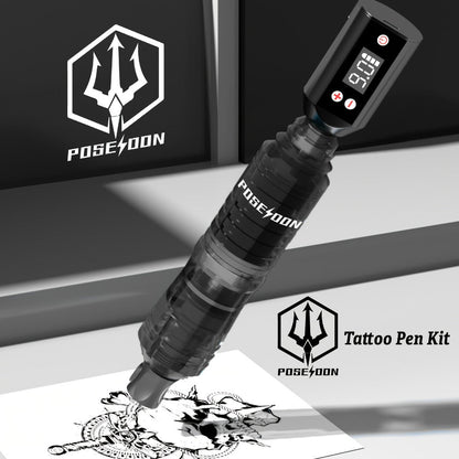 Tattoo Pen Kit Wireless Battery Tattoo Gun with LCD Screen, 1500mAh Cordless Rotary Tattoo Machine, 10pcs Cartridge Needles, 11 Color Inks & Power Supply – Complete Tattoo Kit for Beginners & Artists