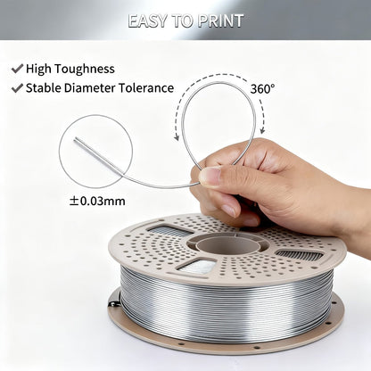 3D Printer Filament PETG 1.75mm 1kg Vacuum-Packed Spool with Nine Color and Finish Options