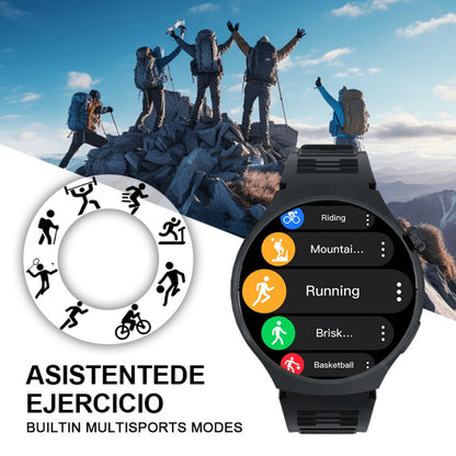 Round Smartwatch 2.01" Extra Large Screen with Wireless Calling, 100+ Sport Modes, Sleep Monitor Heart Rate, Built-in Games Weather Calculator Pedometer, Unisex Smart Watch for Men Women – Black Silver 5 Styles