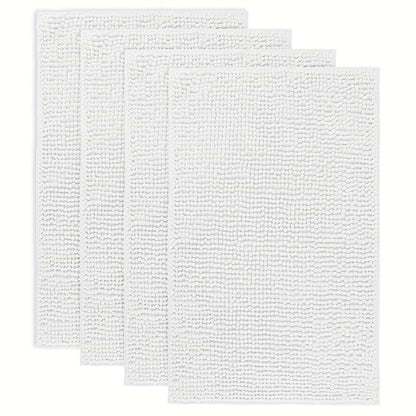 Chenille Bath Rug Extra Thick Soft Absorbent Non-Slip Bathroom Mat Machine Washable, Multiple Sizes & Colors