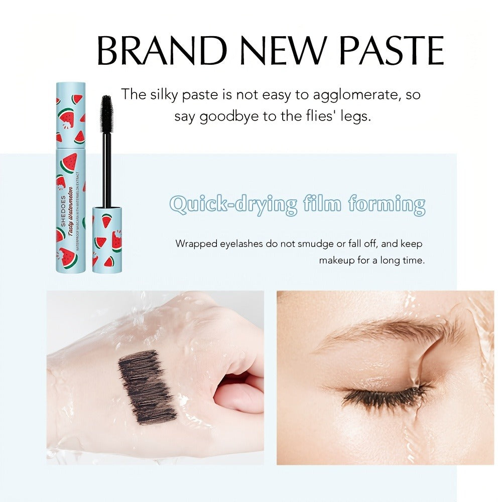 Waterproof Mascara 2 Pack Watermelon — Lengthening Curling & Thickening Formula, Natural Lash Extension, Long-Lasting Smudge-Proof, Beginner-Friendly Eye Makeup for Women