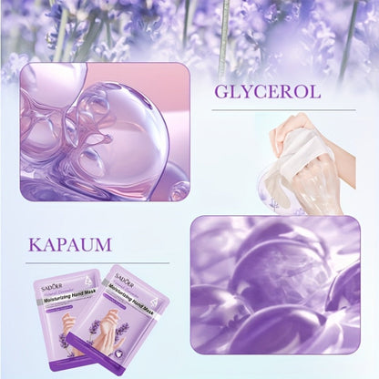 Moisturizing Hand Mask Gloves Glycerin & Lavender 4 & 8 Pairs — Natural Essential Oil Deep Hydrating Hand Spa Treatment, Hypoallergenic Individually Wrapped Hand Care Gift for Women with Dry Rough Hands