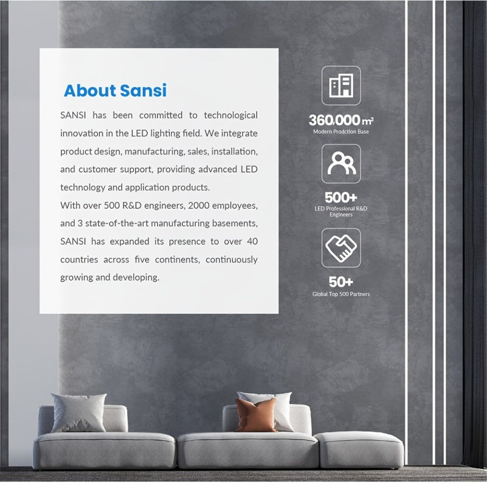 SANSI A21 LED Light Bulbs, 22W E26 Four-Pack with 3000-Lumen Marking in 3000K Warm or 5000K Daylight White