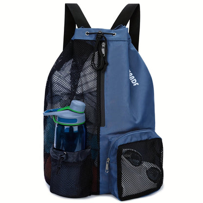 Mesh Drawstring Swim Bag – Quick-Dry Sports Backpack with Wet Pocket for Swimming, Gym & Beach, Lightweight Travel Bag for Women & Men, Adjustable Drawstring, 8 Colors