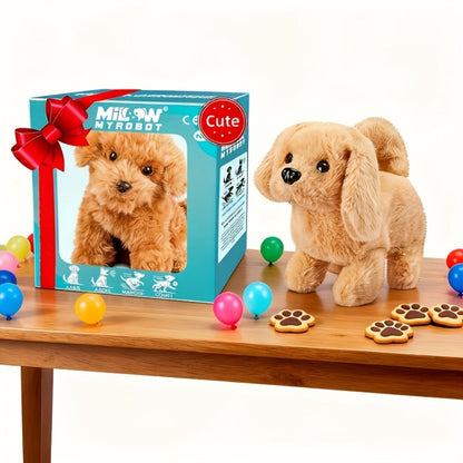 Plush Electric Puppy Toy That Walks & Barks – Interactive Electronic Pet with Soft Plush & Gift Box, Parent-Child Companion, Birthday & Holiday Gift for Kids