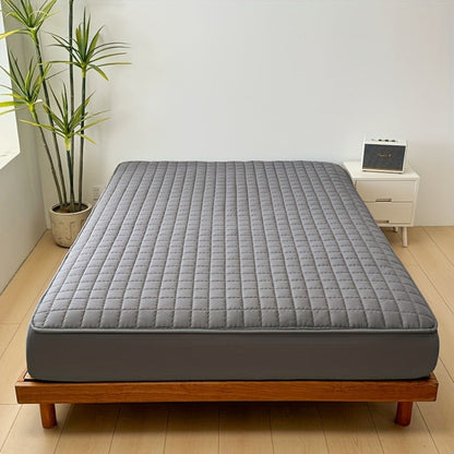Channel-Quilted Fitted Mattress Protector in Six Colors and Full, Queen or King Size Options