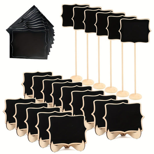 Mini Chalkboard Sign Party Supplies Pack with 20 Easel-Backed Buffet Labels in Two Heights