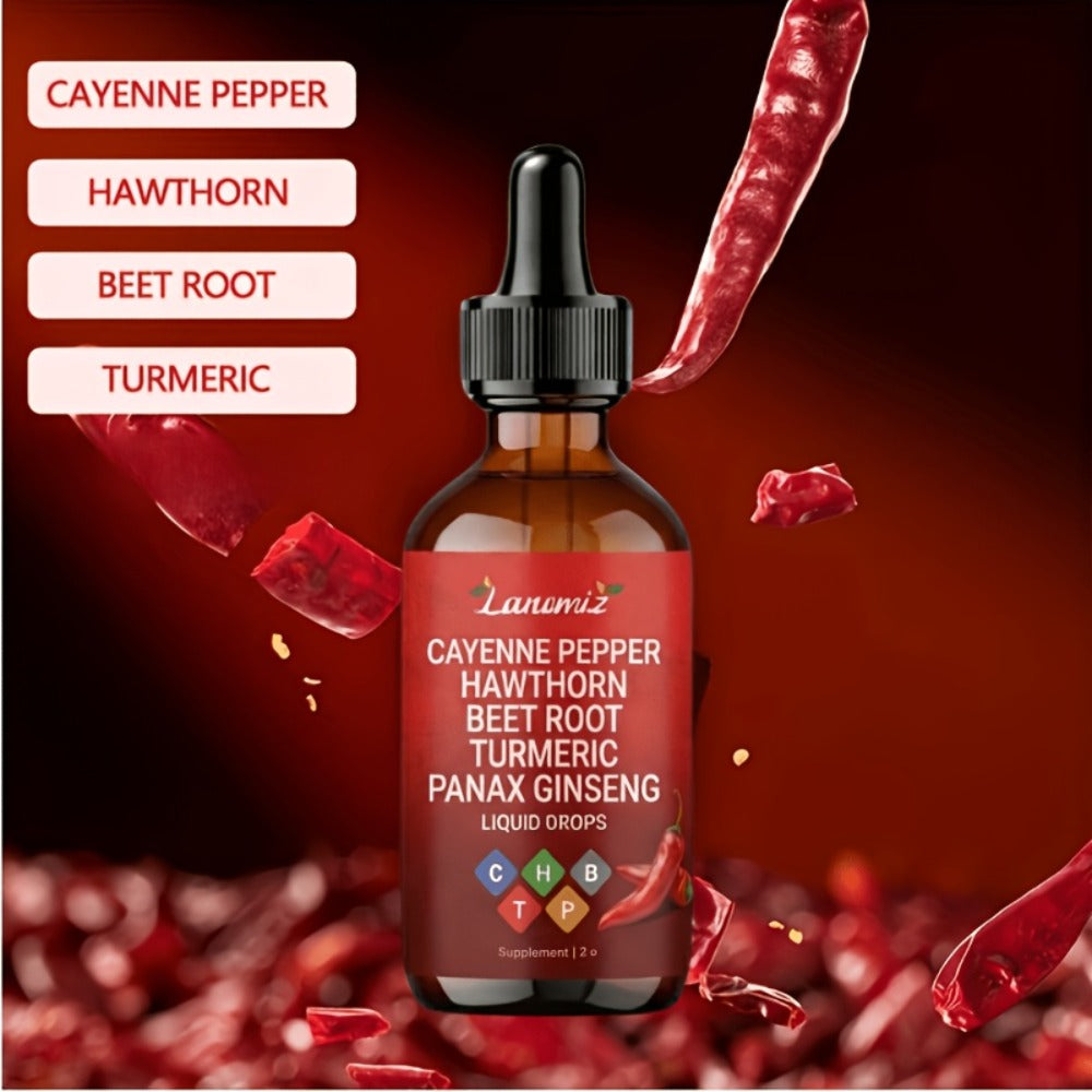 Cayenne Pepper Herbal Liquid Drops in 2-Fl-Oz Bottles with One-, Two- or Three-Bottle Options