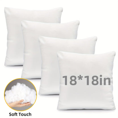 Outdoor Pillow Inserts 4/6 Pack – Soft Microfiber Fill, Waterproof & Fluffy Throw Pillow Inserts for Sofa Bed Couch, 12x20 18x18 20x20 Inch
