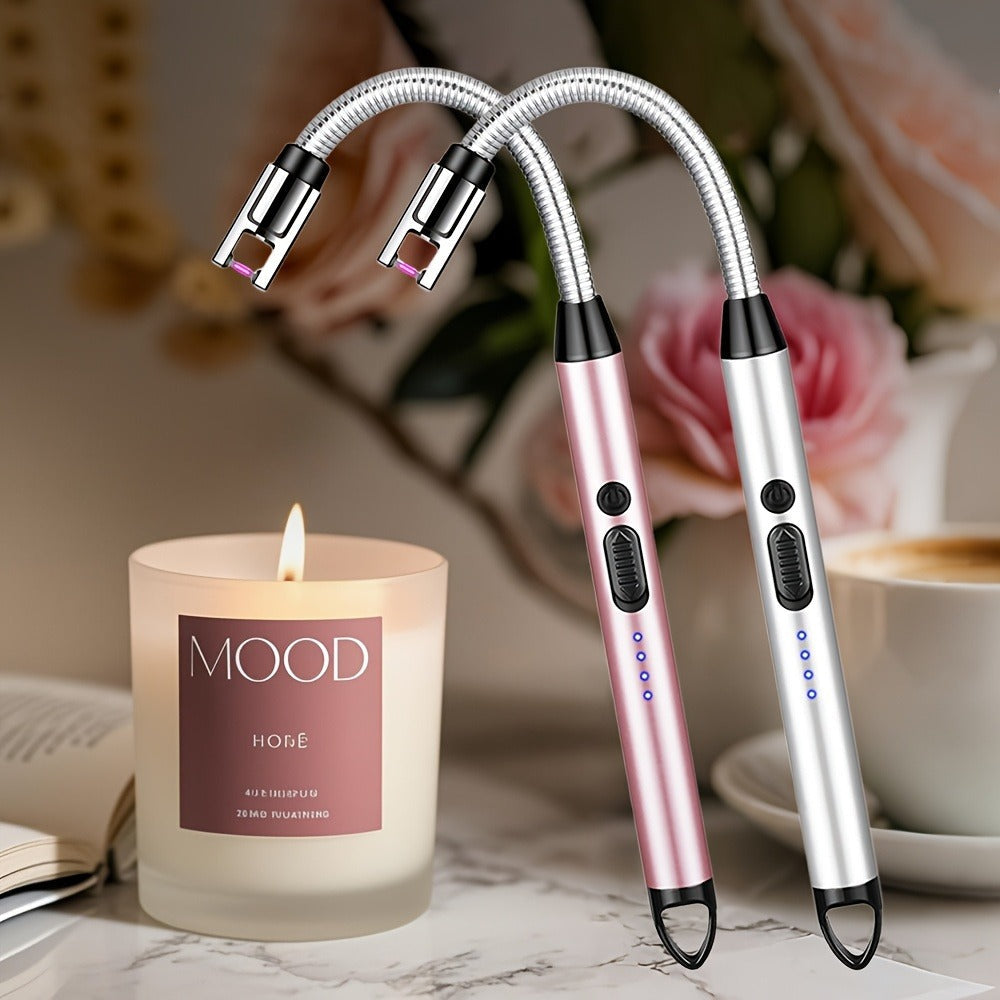 Flexible-Neck Electric Arc Candle Lighter in Nine Color and One- or Two-Piece Checkout Options