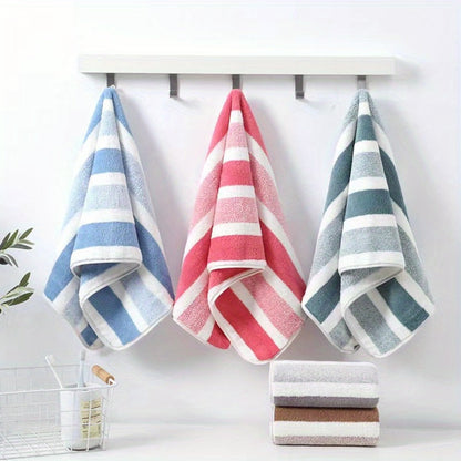 Towel Set 8 Piece 280GSM Two-Color Striped Mix with 2 Bath, 2 Face and 4 Hand Towels for Home and Guest Use